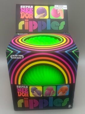 Schylling Super NeeDoh Ripples GREEN💚Squishy Ball Extra Large 4.5” NEW